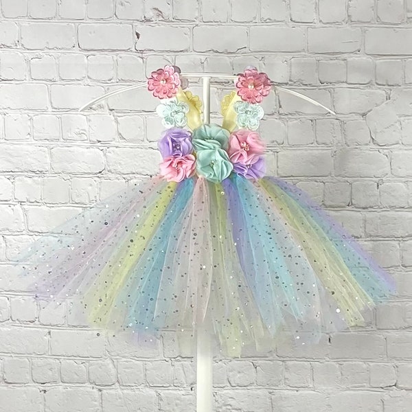 Pastel Infant Tutu, Tutu Dress for Baby, First Birthday Dress, Birthday Tutu, Cake Smash Outfit, Newborn Photo Op Outfit, Sparkly Tutu