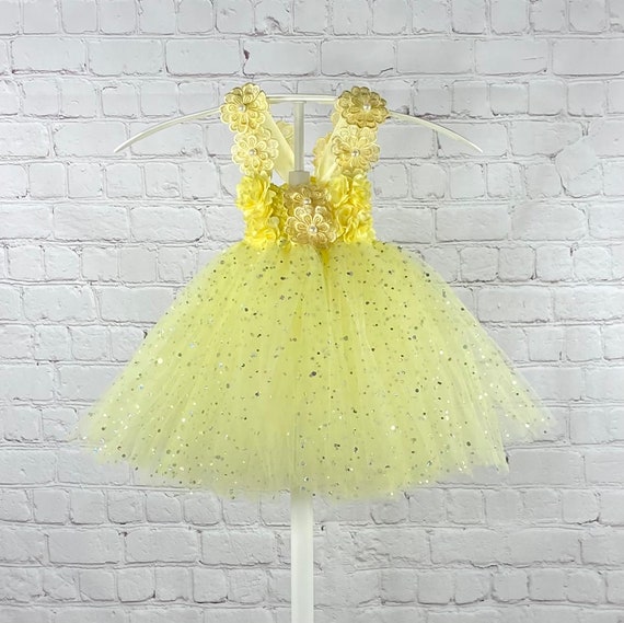 Yellow Infant Tutu Tutu Dress for Baby First Birthday Dress Birthday Tutu Cake Smash Outfit Newborn Photo Op Outfit Sparkly Tutu Etsy Canada
