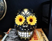 Hand painted Mexican skull, Calaveras, Dia de Los Muertos
