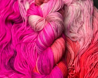 DYED TO ORDER --  Hell Is A Teenage Girl -- neon yarn, hand dyed yarn, indie dyed yarn.