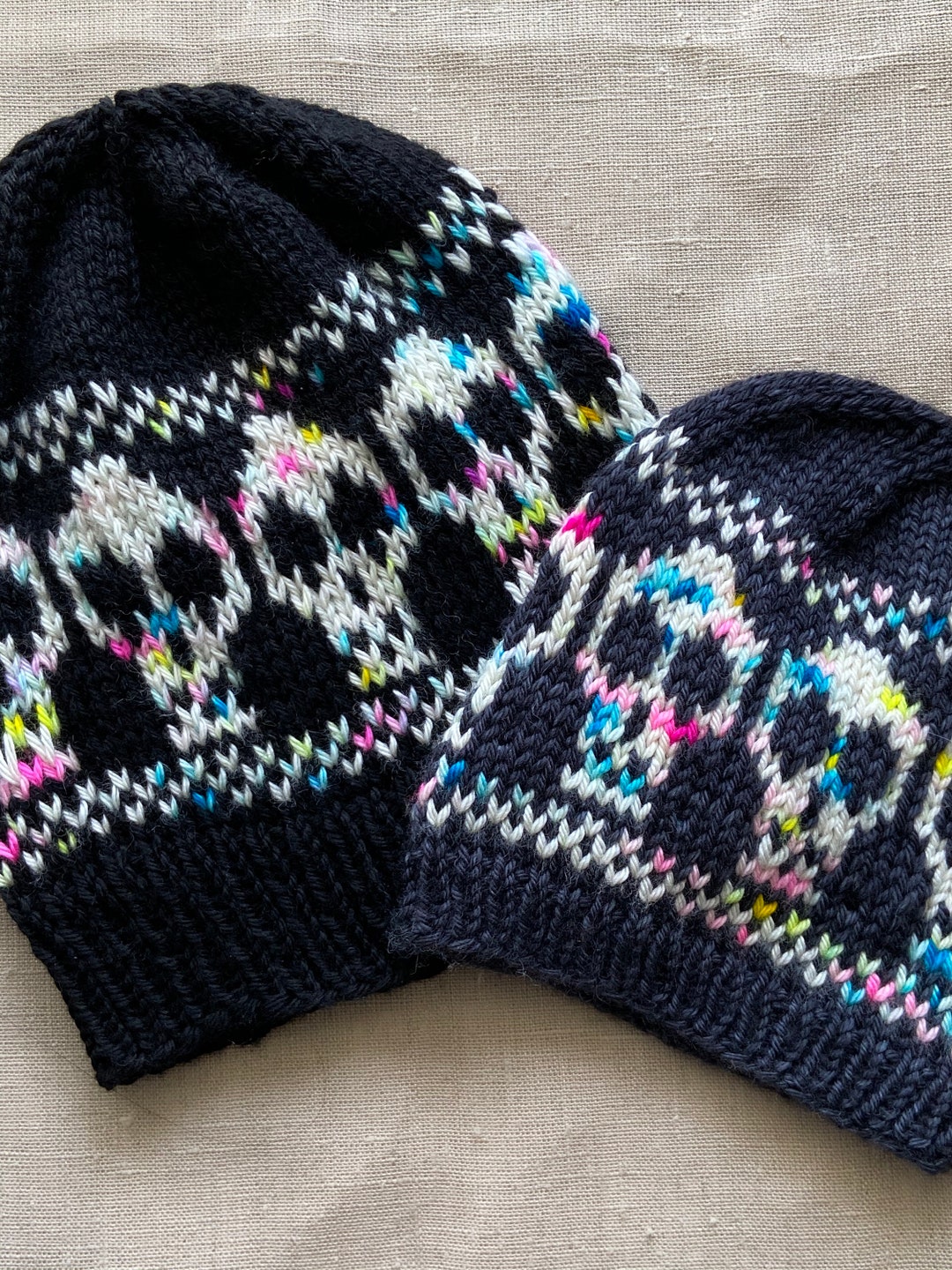 Skull Cap Knitting Pattern Etsy