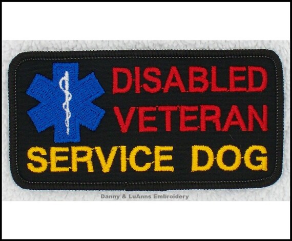 disabled veteran service dog patches