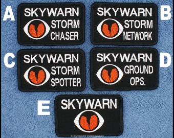 Skywarn Amateur Radio Patch Size: 2x3.25 inch for Operator Style Hats Danny & LuAnns Embroidery