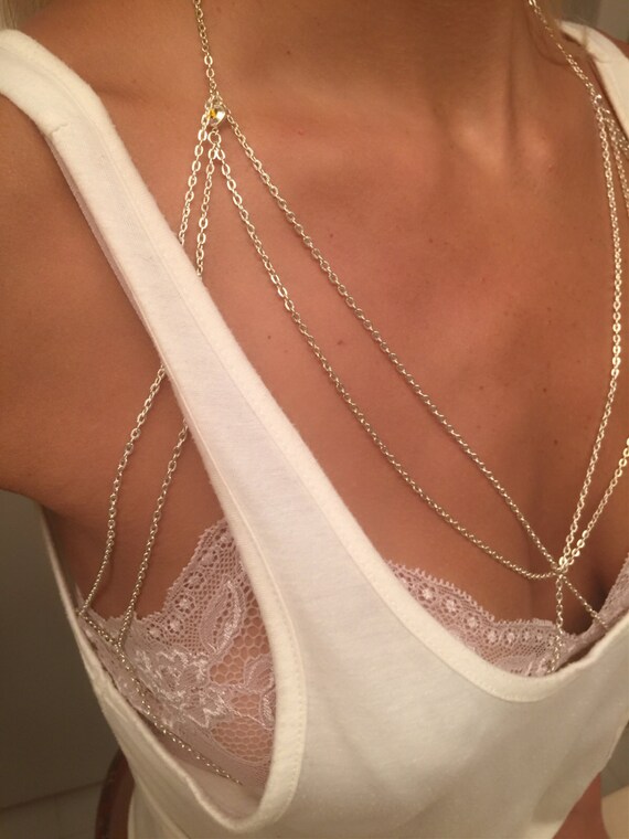 chain harness bralette