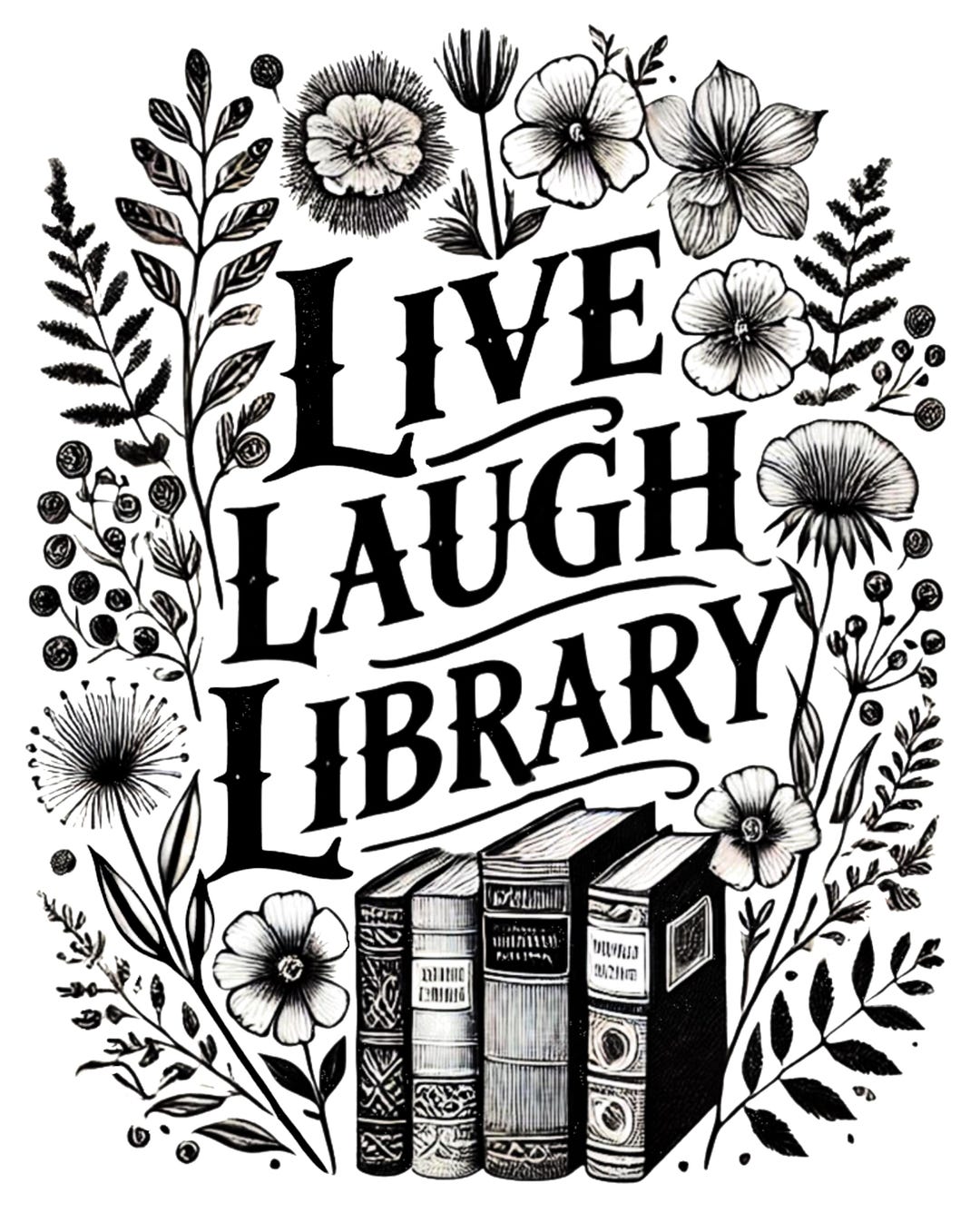 Live Laugh Library Vintage Design - Etsy