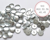 100 Metal buttons to cover with fabric 2 parts 22 30 36 40 45 14-19-22-25-28 mm Self-cover Tufting Sewing Upholstery Jewelry making