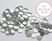 50 Metal Self cover buttons 22 30 36 40 45 Bulk 2 parts eye-back button covered fabric buttons Tufting Sewing Upholstery Jewelry making