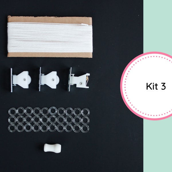 Roman shade making supply kit | Balloon Blind making | Cord Stopper | Pulley | Eyelets | Tassels | Rings | DIY