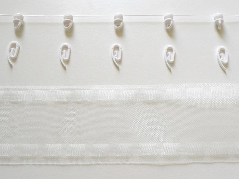 Eyelet carriers for Wave curtains Supply for curtains Window treatment Pulse carrier Making of S-fold curtains Ripple fold curtain image 4