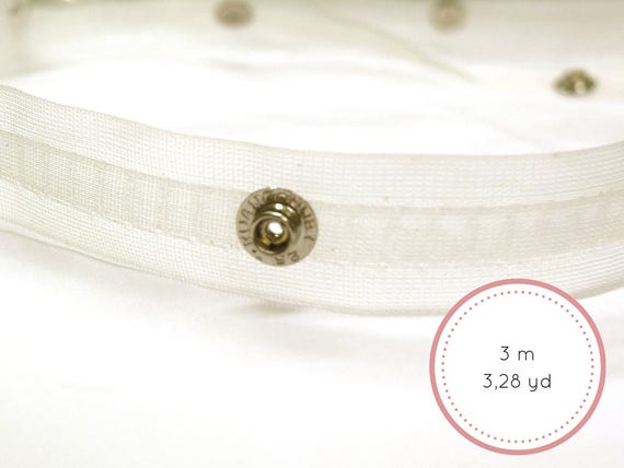 Translucent Easysnap Snap Tape For Ripple Fold Drapery Wave Etsy
