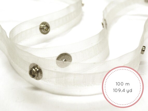 100 Meters Translucent Easysnap Tape For Ripplefold Drapery Etsy