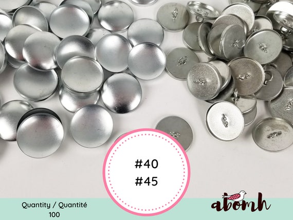 Pack of 100 Metal Self Cover Buttons 2 Parts 40 45 25 Mm 28 Mm