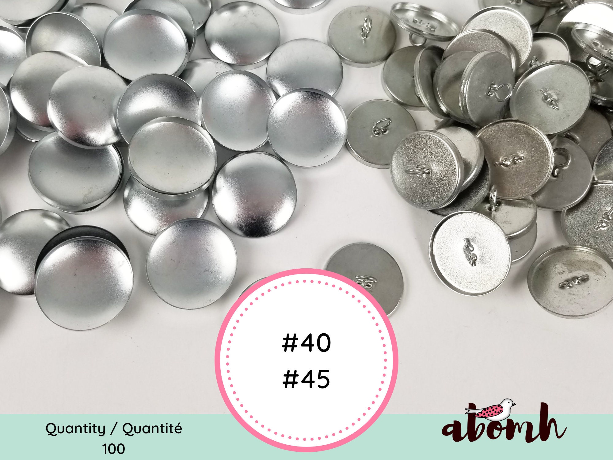 100X Cover Button Kit Metal Handmade Fabric Round Covered Clothing Craft DIY