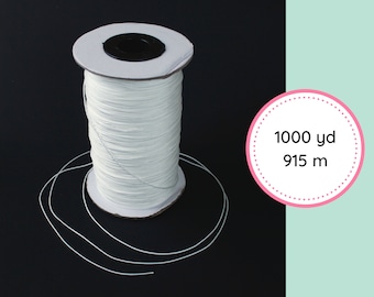 Max Load 66lb ZKSM 150 Yards/Roll Lift Cord 1mm Braided Shade Roller Blinds Cord White Pull String Rope for Aluminum Blind Shade Repair and DIY Crafts Projects