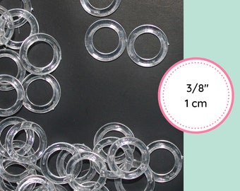 Transparent plastic rings | 3/8 "1 cm | Roman blind supply | Sewing | Eyelets