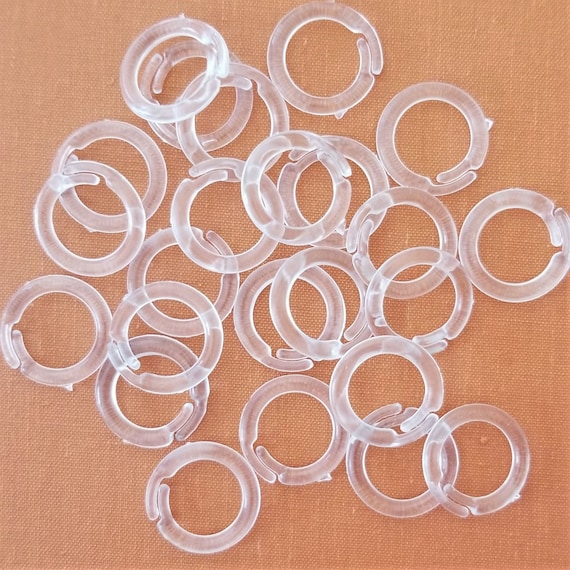 13 mm Outside Diameter Transparent Plastic Rings 100 Pieces Clear Roman Blind Curtain Rings 8 mm Internal Diameter 