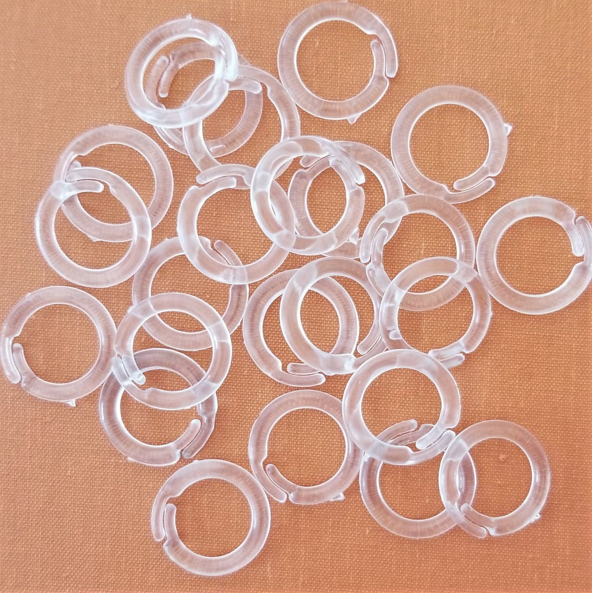 Clear Plastic MDS 5x Clear Roman Blinds Clip-On Rings Roman Blinds Parts 
