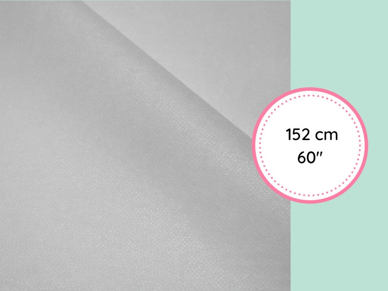 One side non-woven fusible interfacing Lightweight White Embroidery stabilizer By the meter image 1