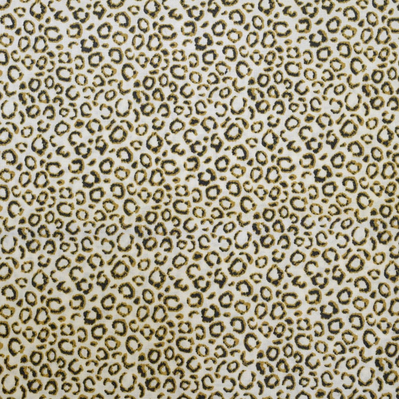 ivory brown gold fat quarter half yard quilting fabric Animal print THP113 DV1 HALF YARD Quilt cotton fabric Leopard
