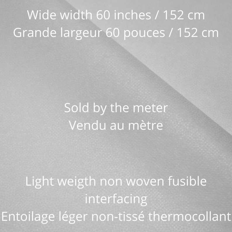 One side non-woven fusible interfacing Lightweight White Embroidery stabilizer By the meter image 2