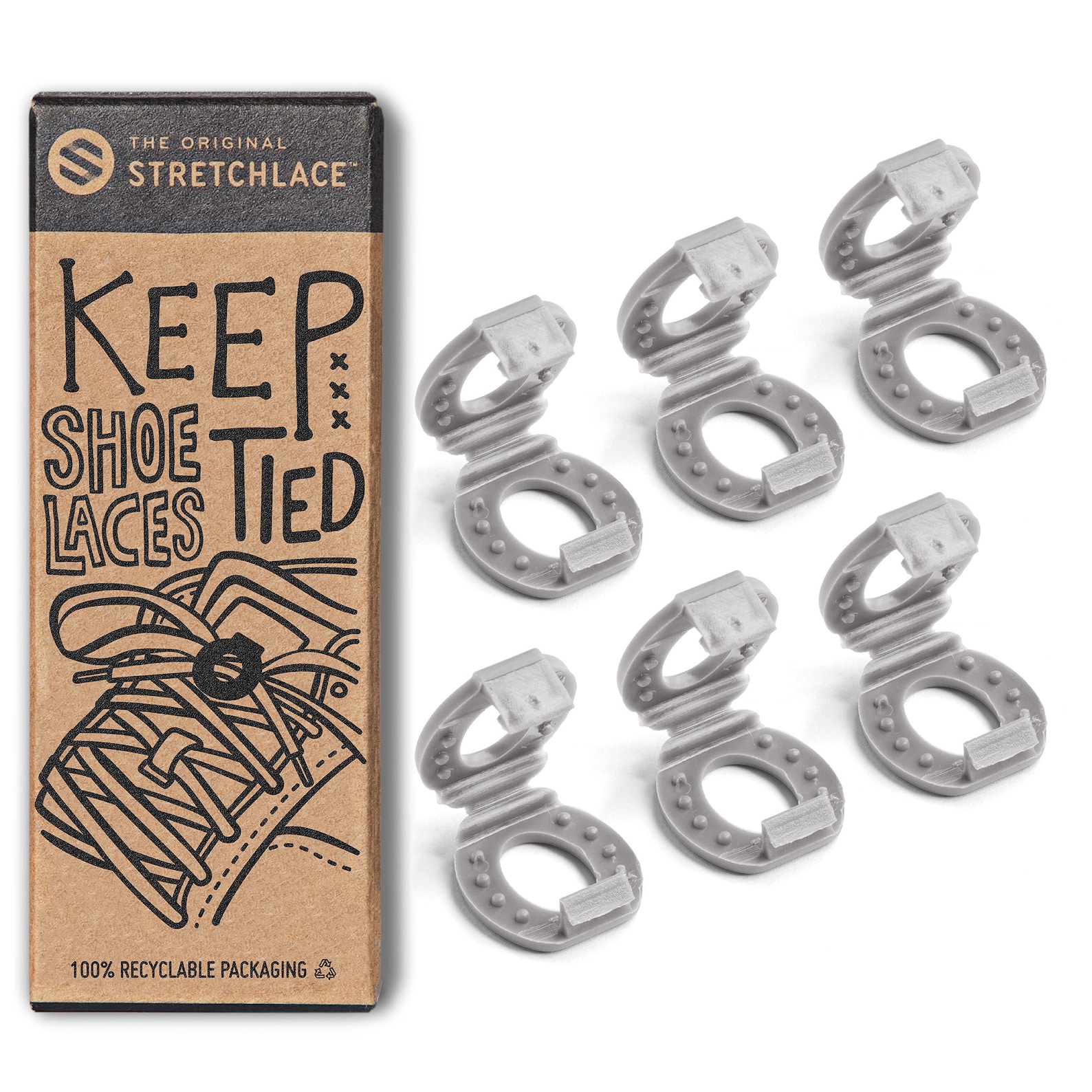 Curated visual reference: Gallery Detail: The Original Stretchlace Shoelace Knot Clips Keep Shoe Laces Tied