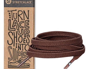 The Original Stretchlace No Tie Shoelaces | Adults Kids | Stretch Elastic  Laces | Brown - Etsy