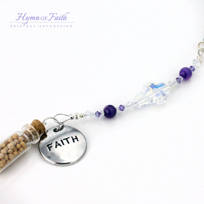 Faith Rear View Mirror Accessories Mustard Seed and Cross Car Etsy