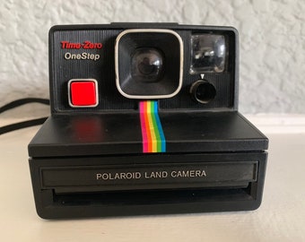 Polaroid Time-Zero one step and leather case