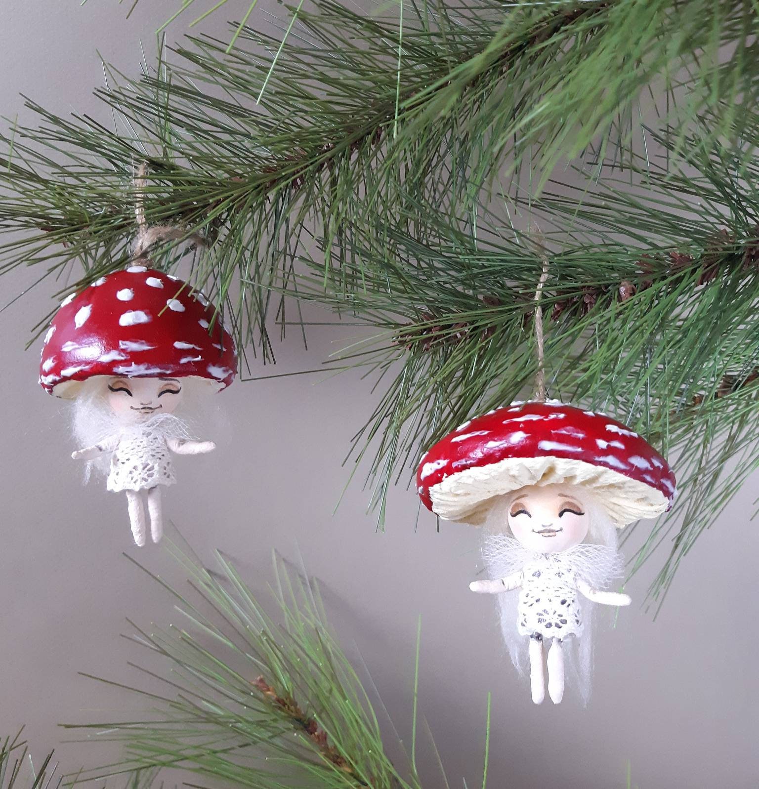 How to Make Mushroom Ornaments ⋆ SomeTyme Place