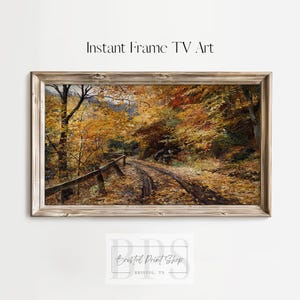 Samsung Frame TV Art | Vintage Autumn Print | Warm-Toned Fall Forest Painting for Cozy Home Decor | Perfect Gift for Fall Lovers