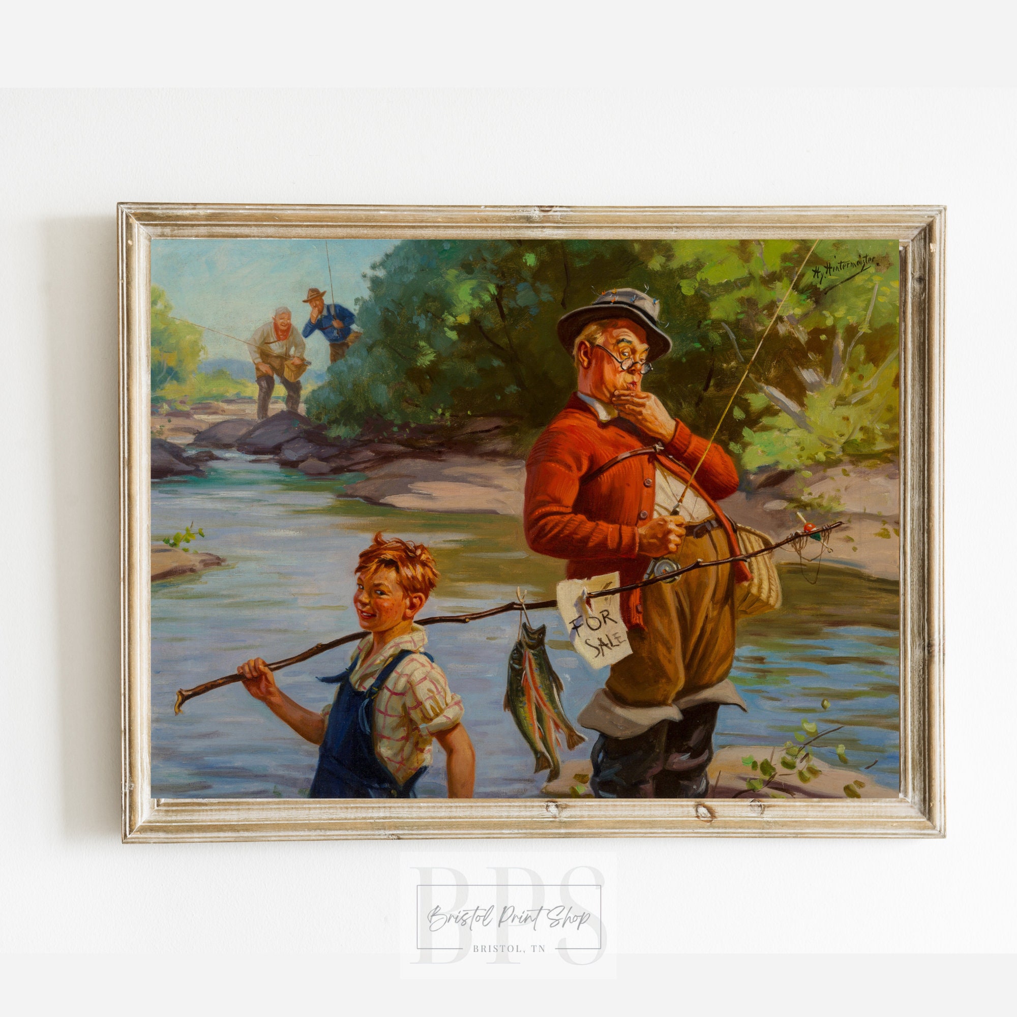 Fishing Man, Fishing Print, Gift for Fisherman, Fisherman Print, Watercolor  Gift, Wall Art, Art, Fishing, Fishing Painting, Print, Art 