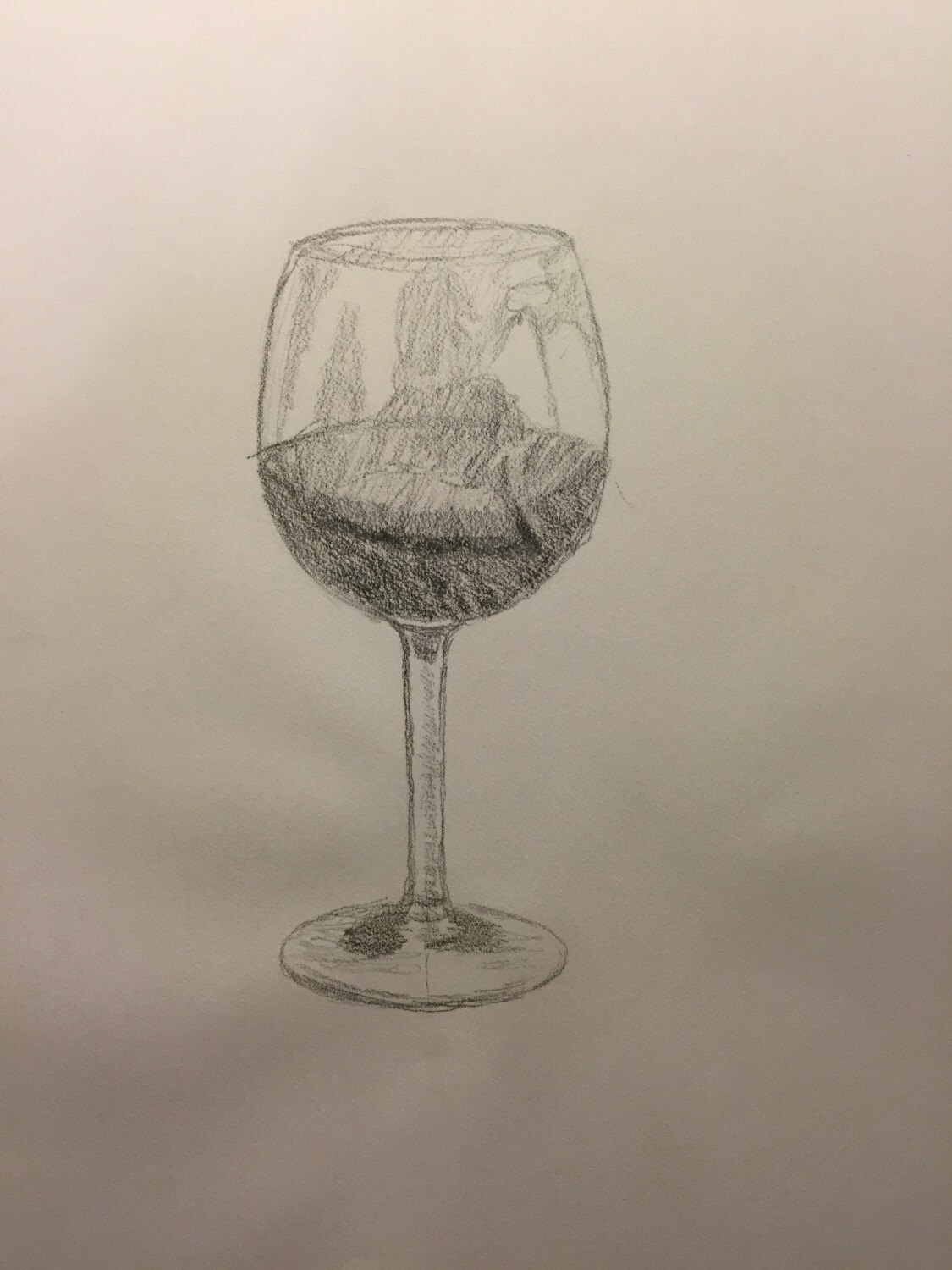 Wine Glass Sketch Pencil on Sketchbook Paper Etsy