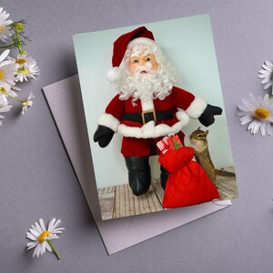 Chipmunk with Santa Notecard