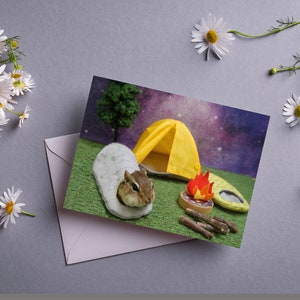 Chipmunk Camping Notecard