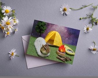 Chipmunk Camping Notecard
