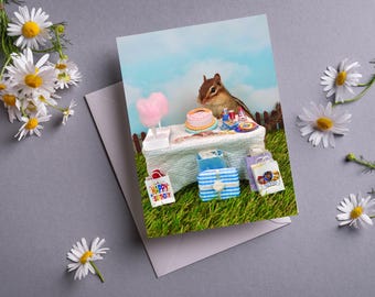 Chipmunk Birthday Card