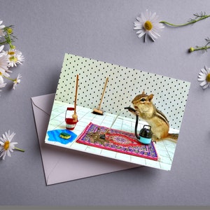 Chipmunk Cleaning Notecard