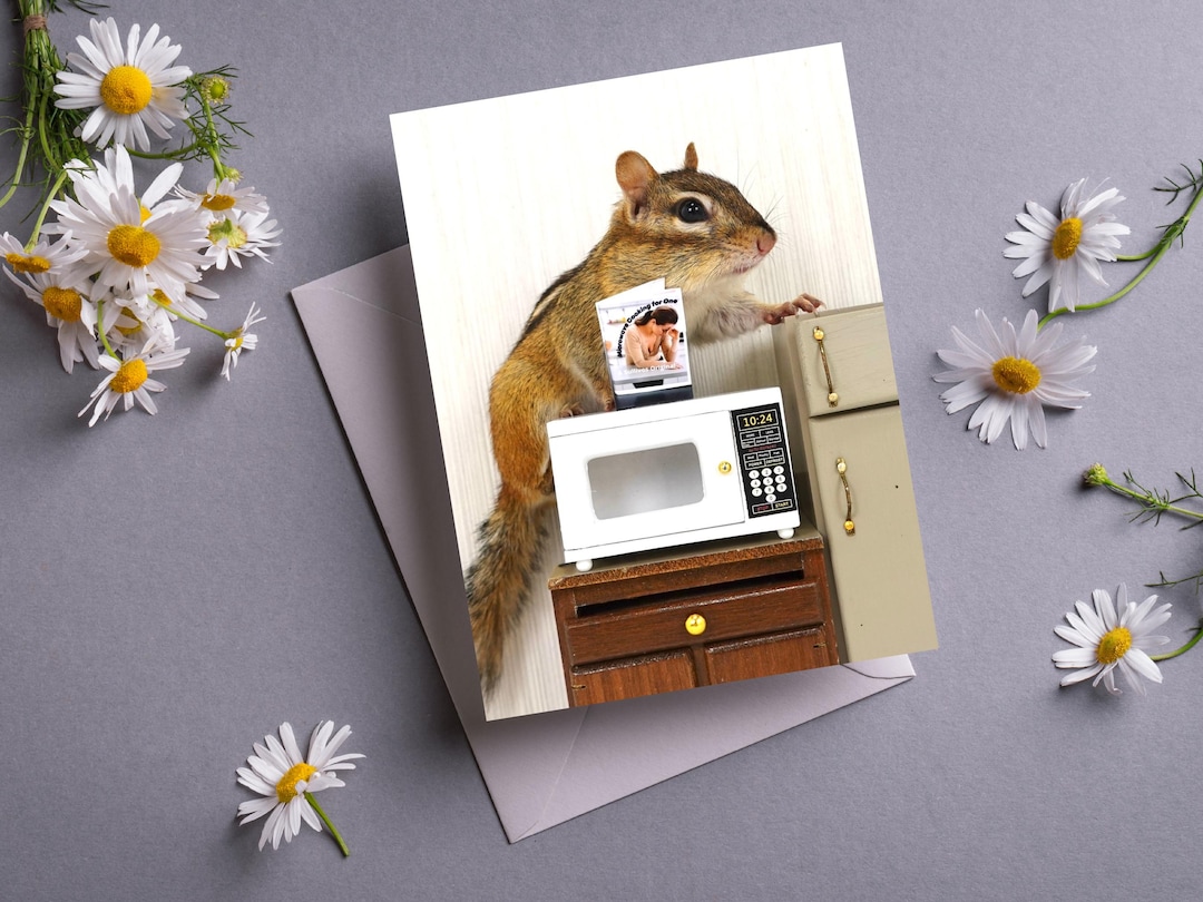 Chipmunk Microwave Cooking Card - Etsy