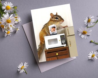 Chipmunk Microwave cooking Card