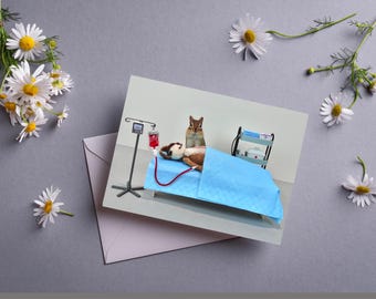 Chipmunk Surgery in Hospital Card