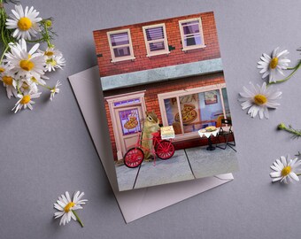 Chipmunk Pizza Delivery Notecard