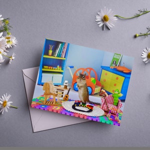 Chipmunk Playroom Notecard