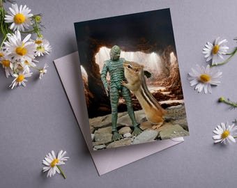 Chipmunk Black Lagoon Notecard