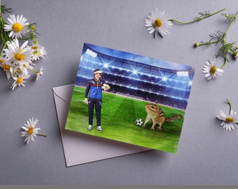 Chipmunk Soccer Notecard