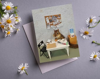 Chipmunk Detective True Crime Notecard