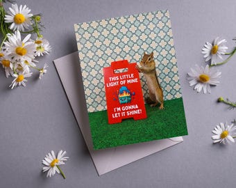 Chipmunk Dumpster Fire Notecard