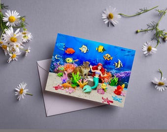Chipmunk Mermaid Card