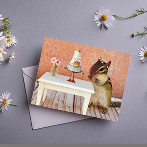 Chipmunk Wedding Notecard