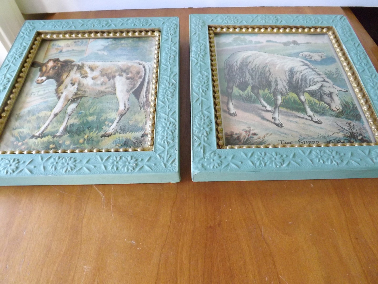 Framed Vintage Animal Prints From a Child's Book Retro Etsy