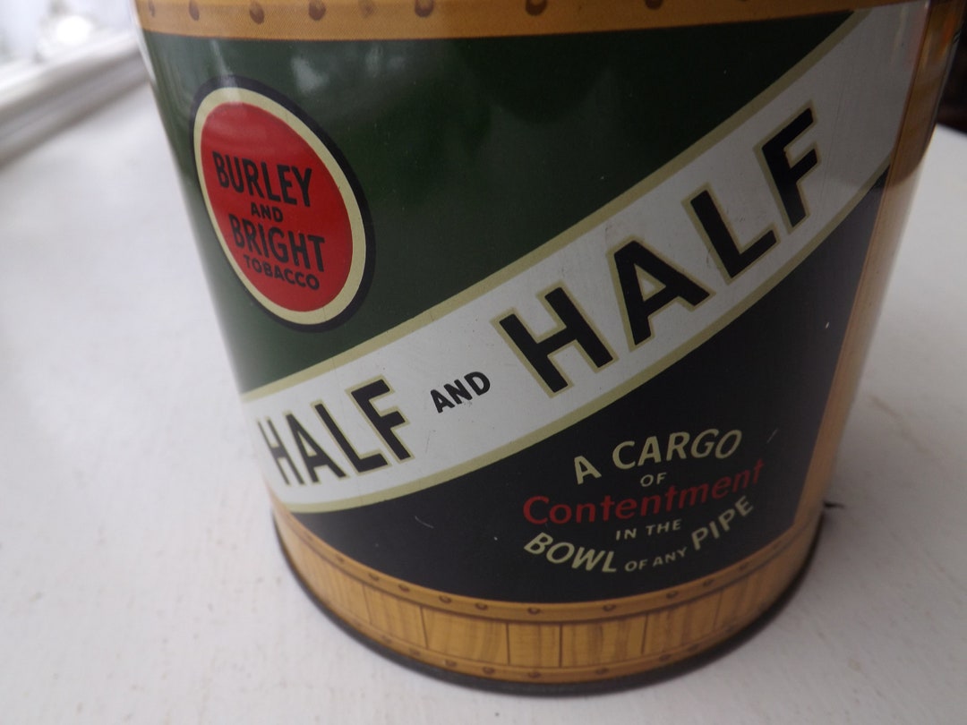 Half and Half Pipe Tobacco Tin Vintage Smoking Bar Decor Etsy